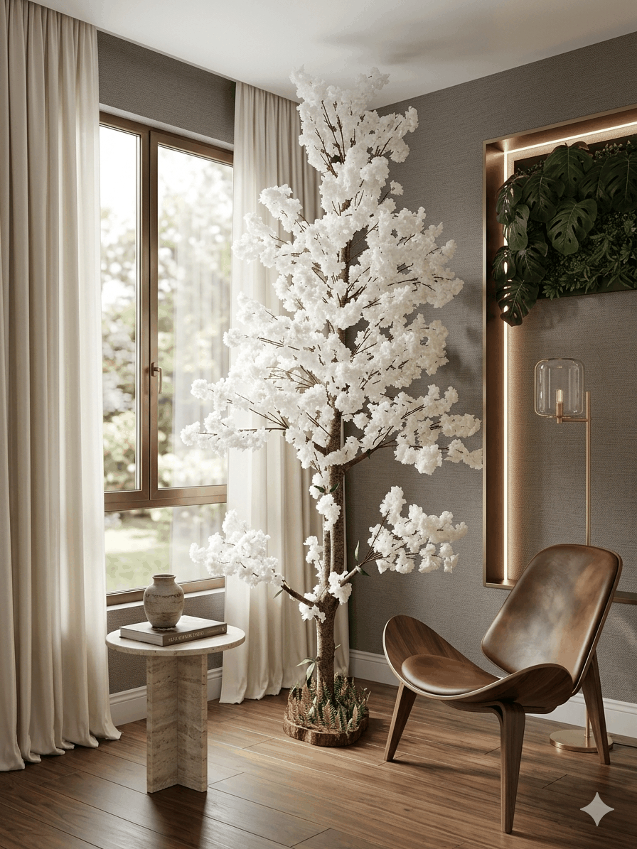 Árbol Cerezo Artificial Blanco