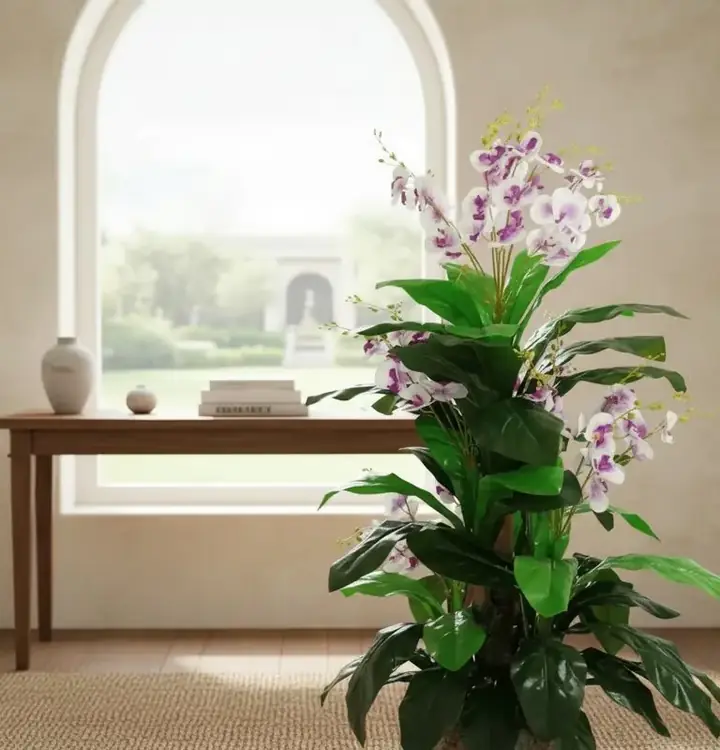 Árbol Orquídea Flor Blanca — Plantas Artificiales Colombia